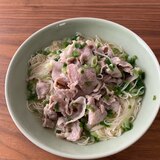 豚しゃぶ乗せ　そうめん